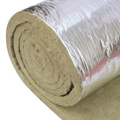 Thermal Insulation Stone Wool Roll With Fireproof Aluminum Foil Mineral Wool Blanket For Building Acoustic Control