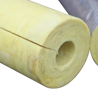 Lightweight Glass Wool Pipe Insulation With Reflective Outer Shield