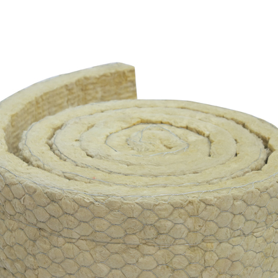 Tensile Strength ≥ 7 KPa Mineral Wool Blanket With Wire Steel 50 Mm Insulation Material