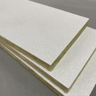 Square Insulation Mineral / Stone / Rockwool Ceiling Tiles White Or Black Color