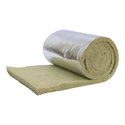 Moisture Resistant Stone Wool Roll With Aluminum Foil To Wrap Insulation Material For Ventilation Duct