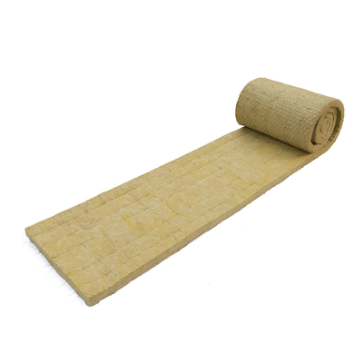 80 Mm Stone Wool Roll Insulation Material Mineral Wool Blanket With Wire Steel