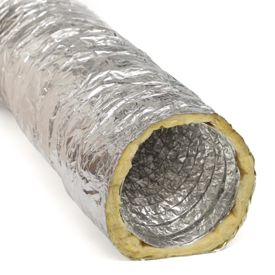 Diameter 4" 24" Insulated Flexible Duct For HVAC Systems 10 M Length
