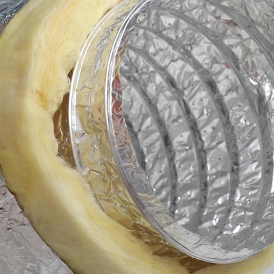 Diameter 4" 24" Insulated Flexible Duct For HVAC Systems 10 M Length