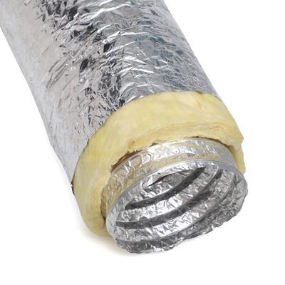Aluminum Foil And Fiberglass Insulated Flexible Duct For Thermal Insulation