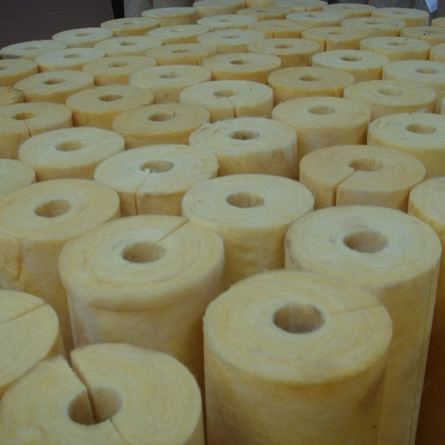 3 Inch Air Conditioner Copper Colored Aluminum Pipe Insulation Glass Wool Jacket