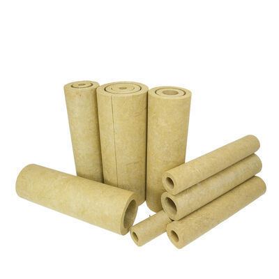 CE-Certified Industrial Rock Wool Pipe High-Temperature Heat Insulation Fireproof Thermal